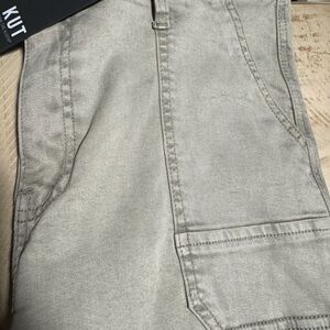 Kut from the Kloth Stone light green Denim stretch great for work. Ankle